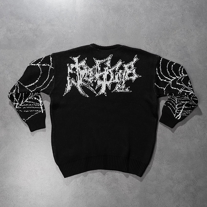 hongfeng custom sweater print street rock knit pullover in unique patterns.